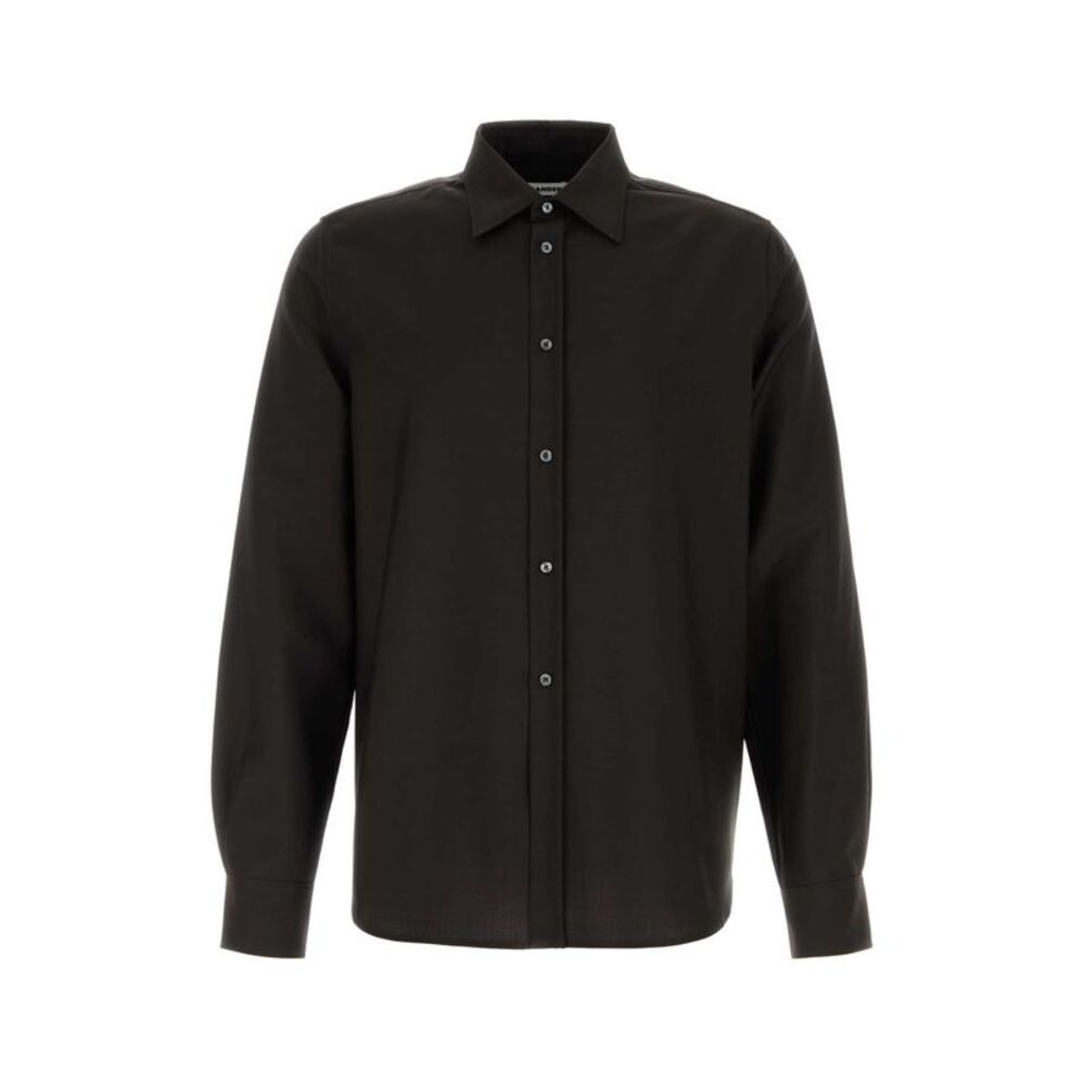 Jil Sander Men Chocolate Wool Blend Shirt